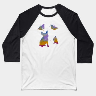 French Bulldog Art, Frenchie, Dog Butterflies Art Baseball T-Shirt